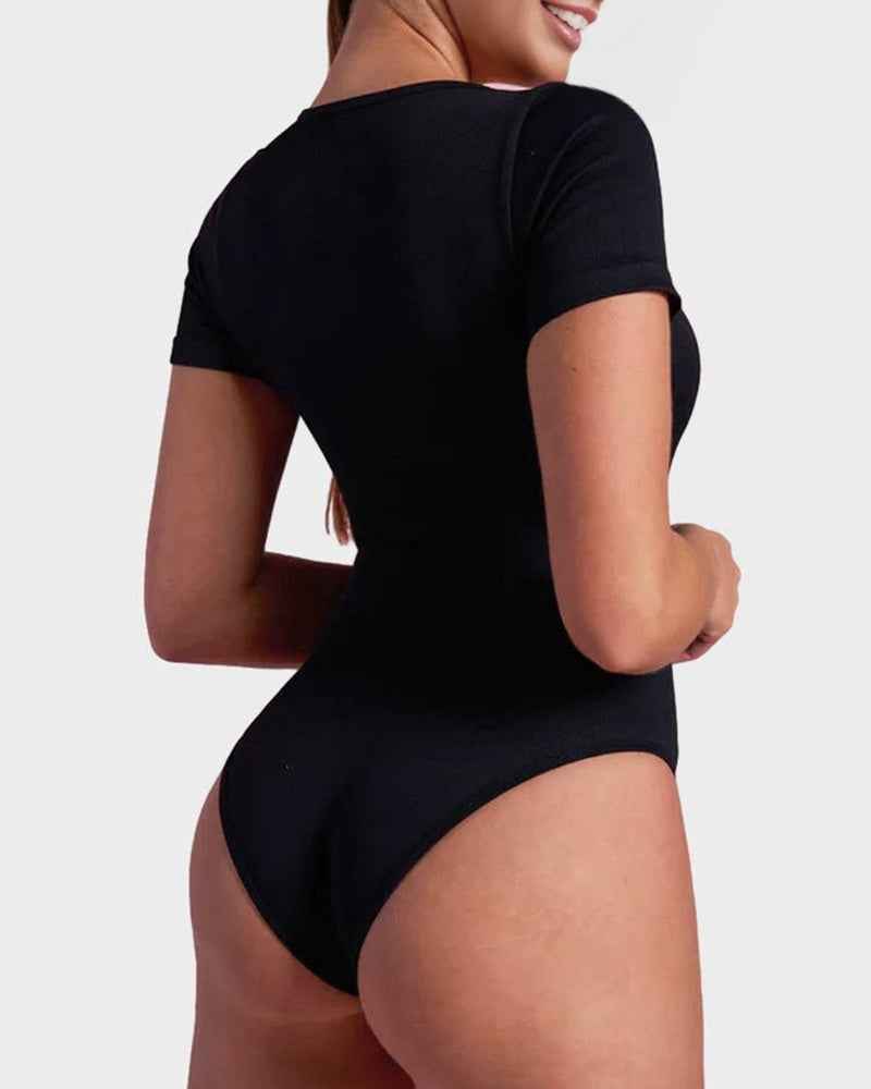 Square Neck Thong Bodysuit