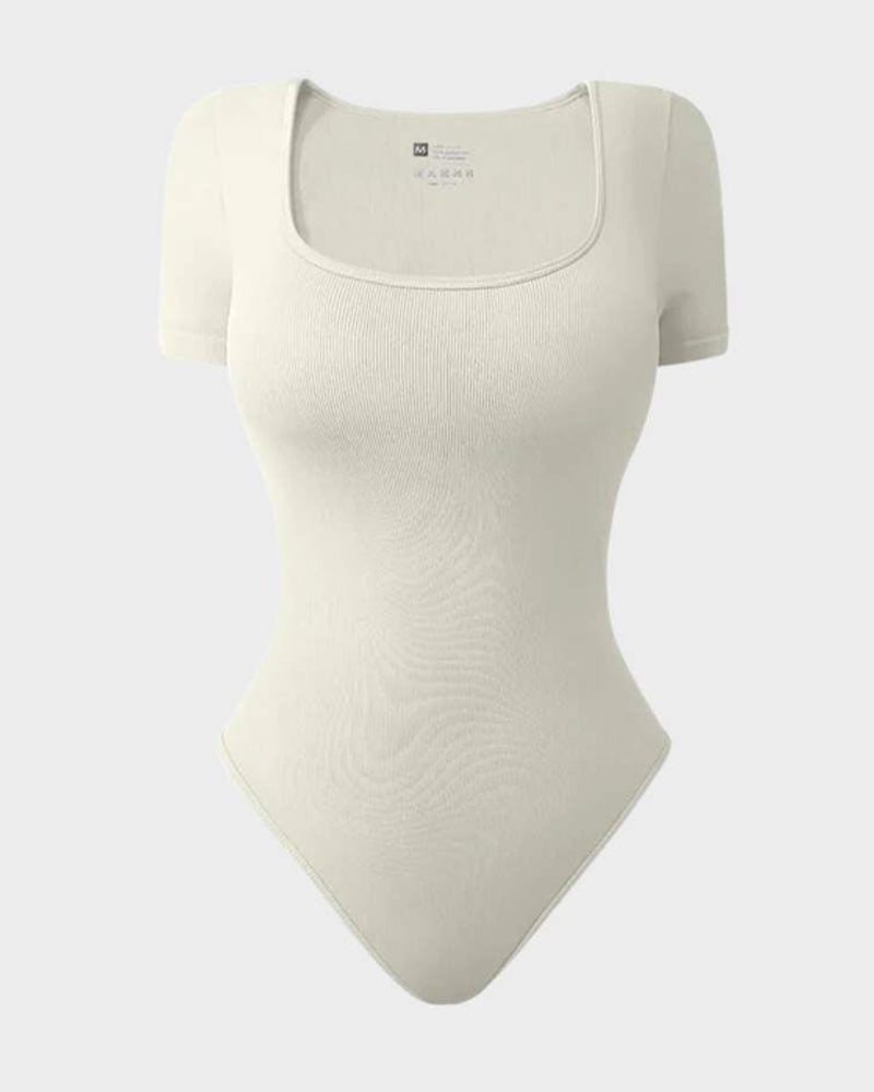 Square Neck Thong Bodysuit