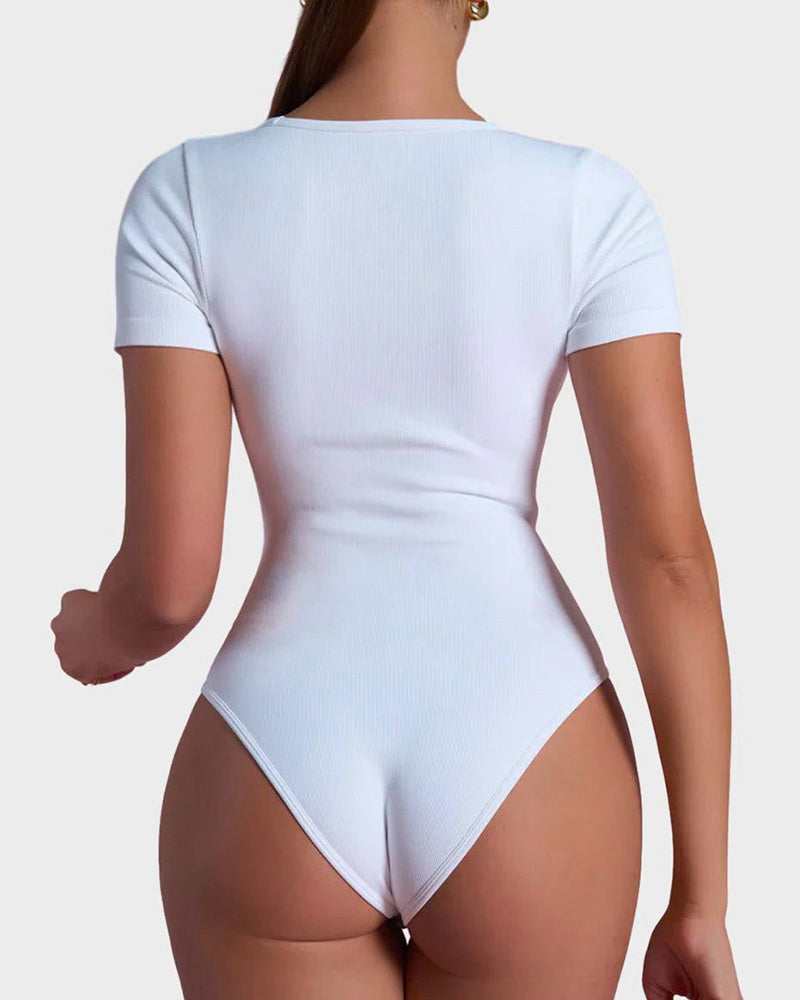 Square Neck Thong Bodysuit