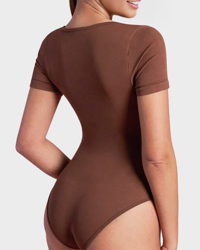 Square Neck Thong Bodysuit