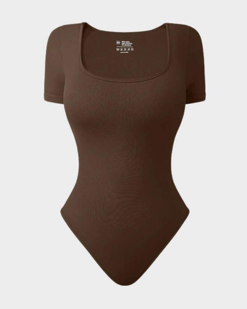 Square Neck Thong Bodysuit