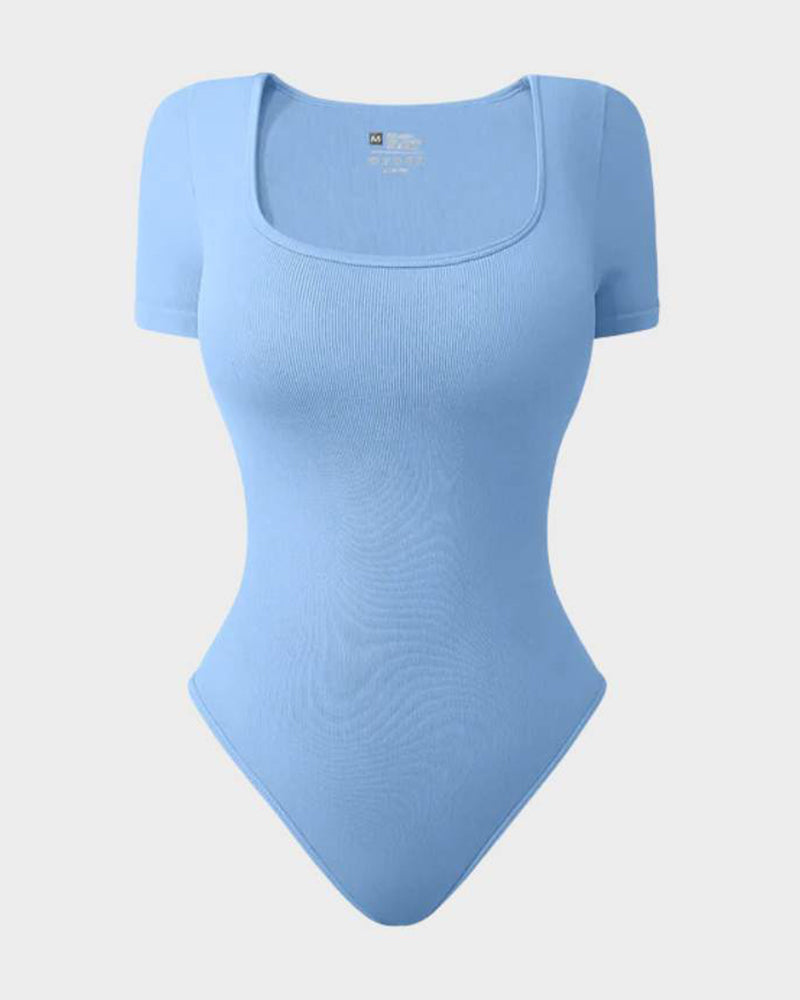 Square Neck Thong Bodysuit