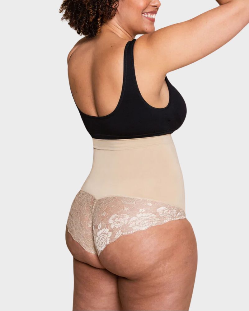 Elegance High-Waist Lace Shaping Brief