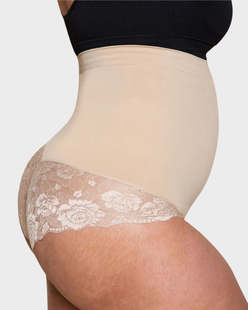 Elegance High-Waist Lace Shaping Brief