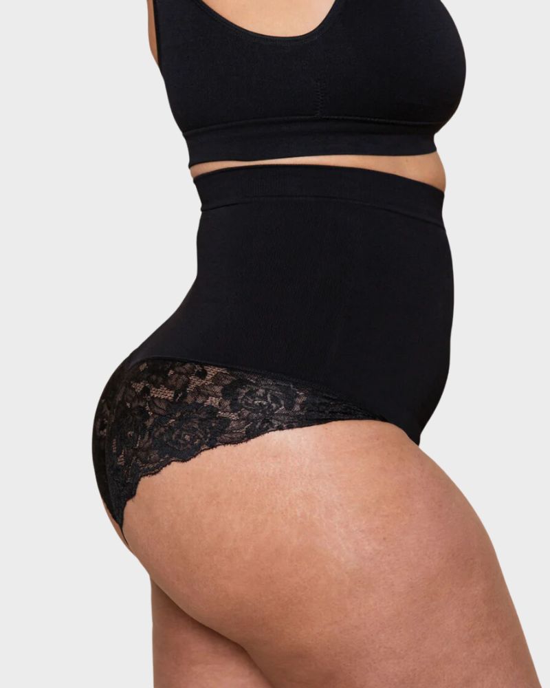 Elegance High-Waist Lace Shaping Brief