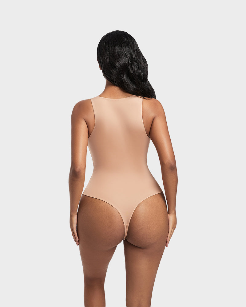 Elegance Sculpt Seamless Halter Neck Thong Bodysuit