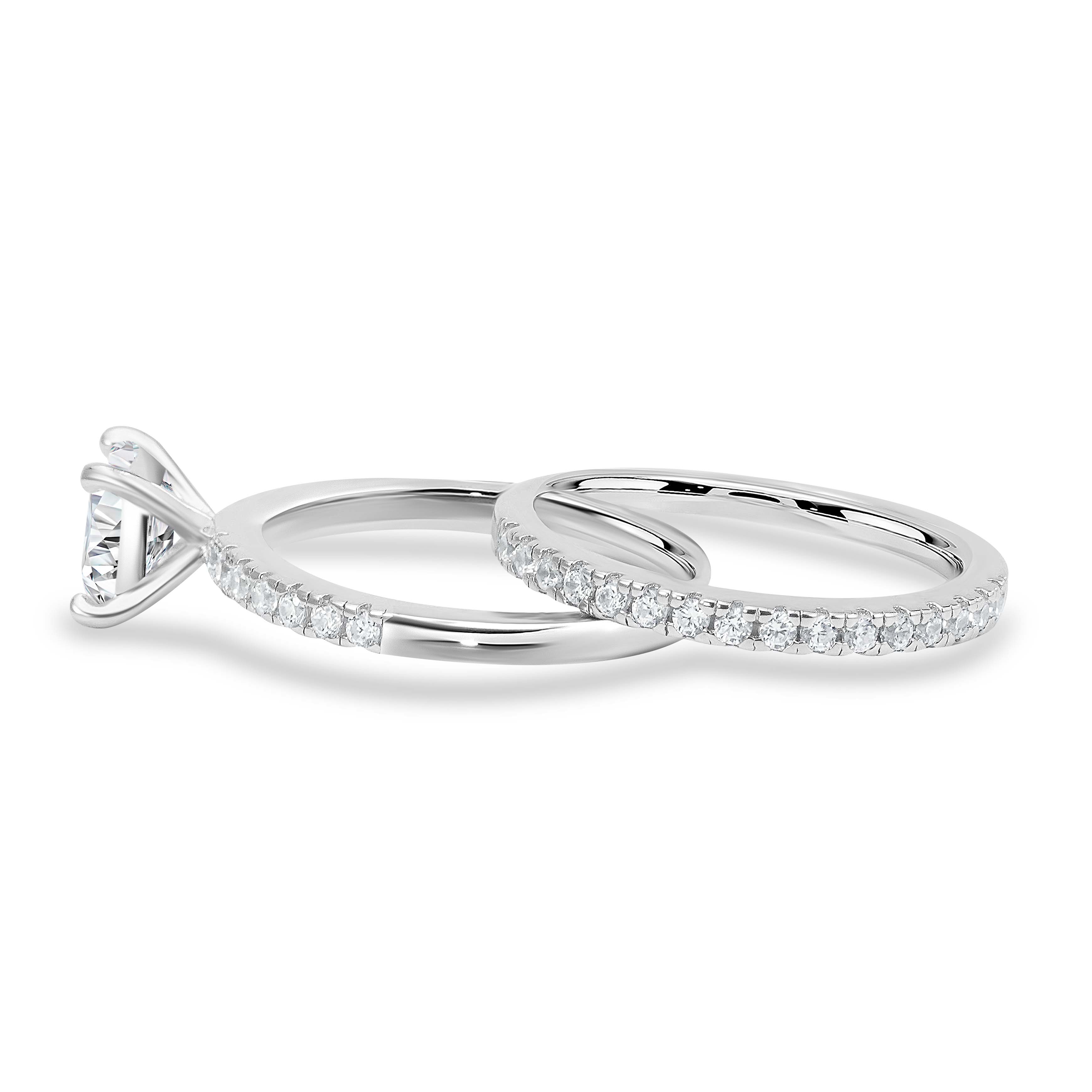 Luminous Promise Moissanite Engagement Ring Set