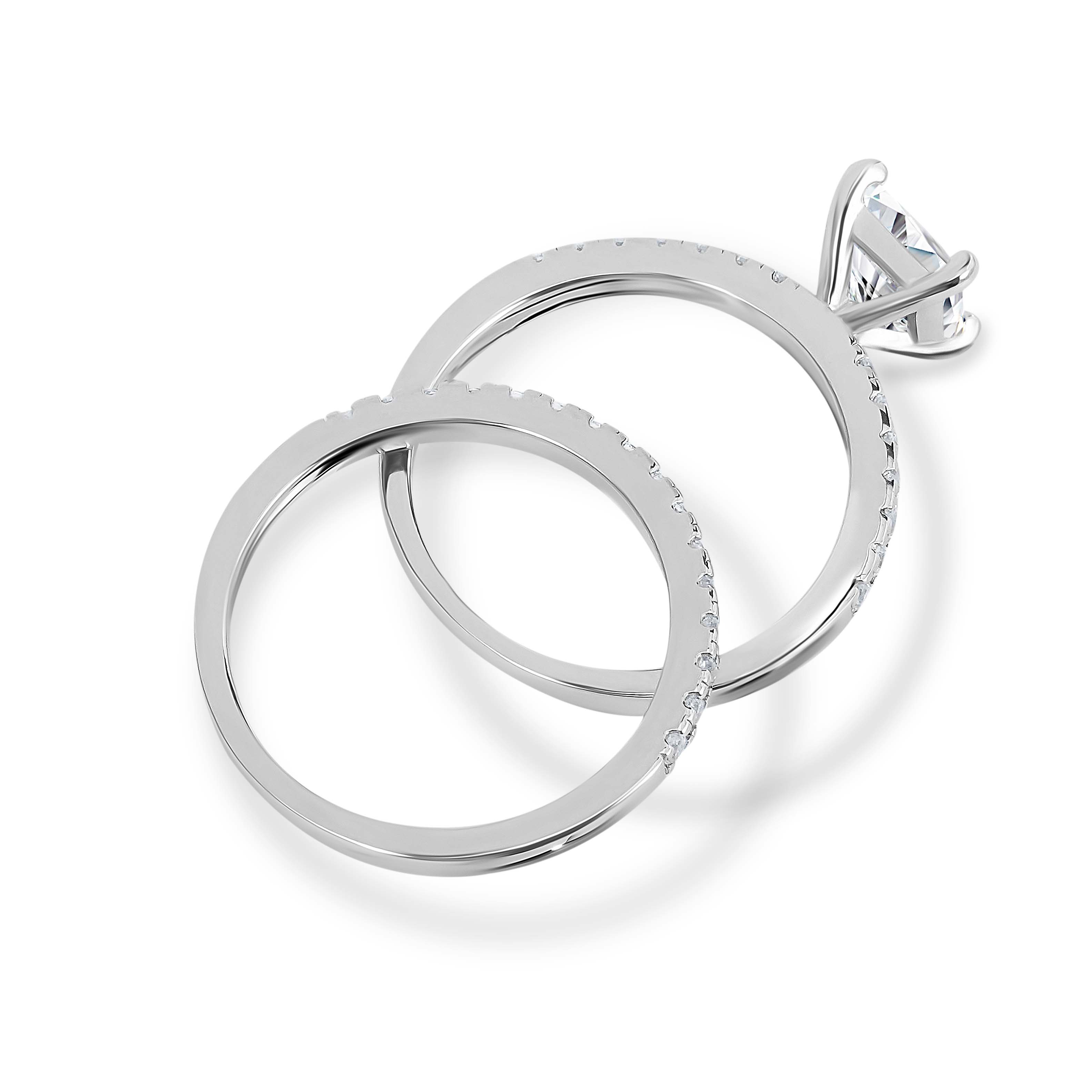 Luminous Promise Moissanite Engagement Ring Set