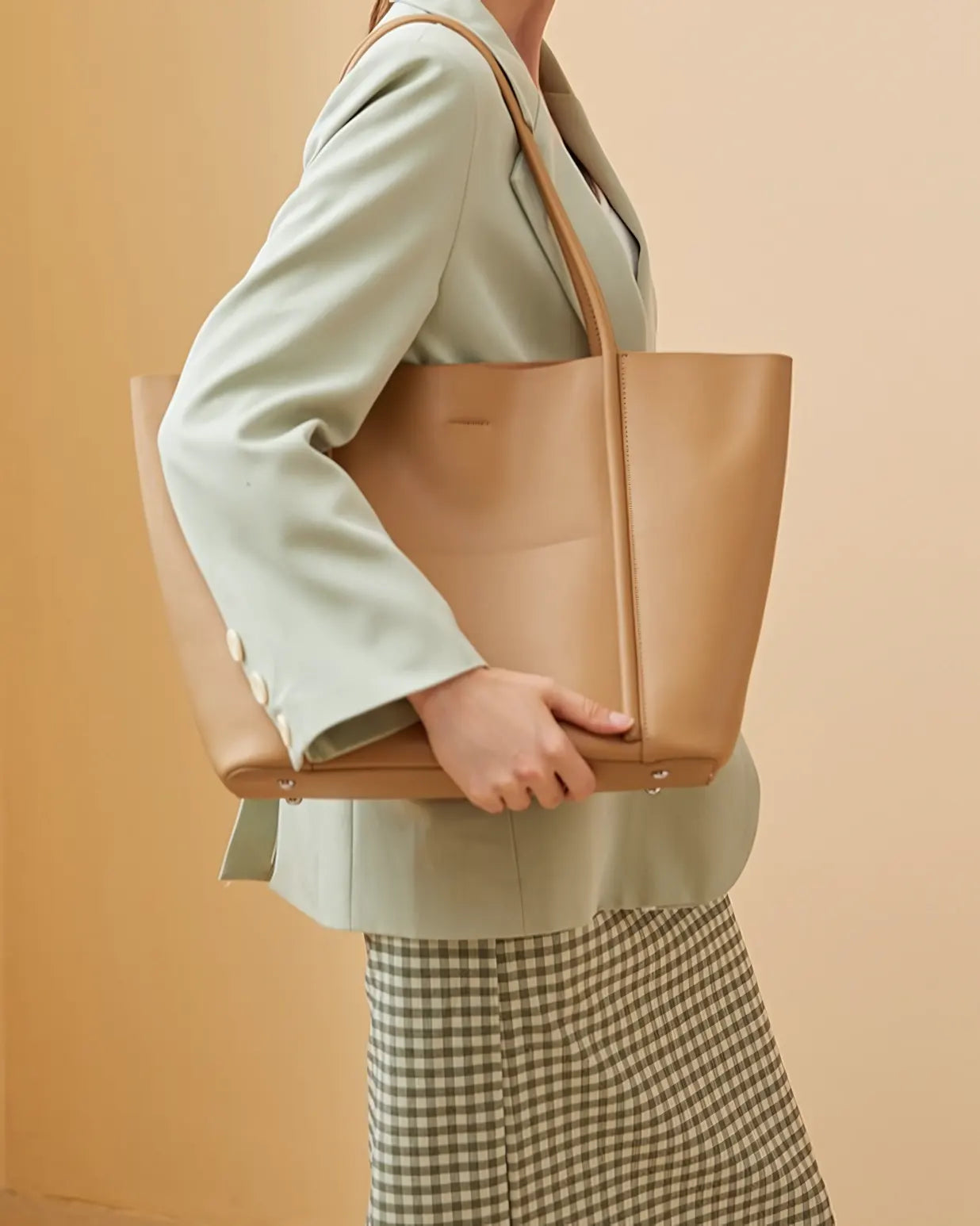 Urban Chic Leather Laptop Tote