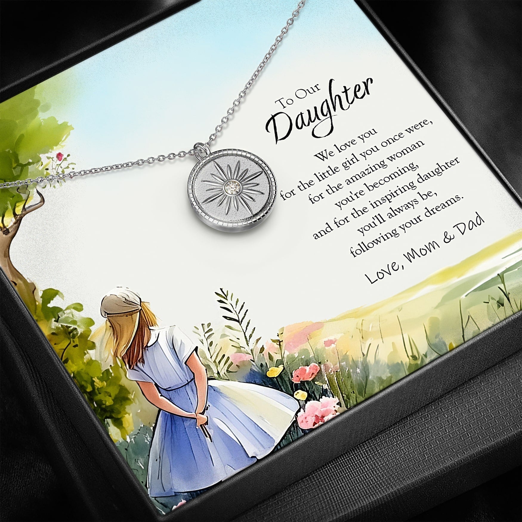 To my Daughter Guiding Star Pendant
