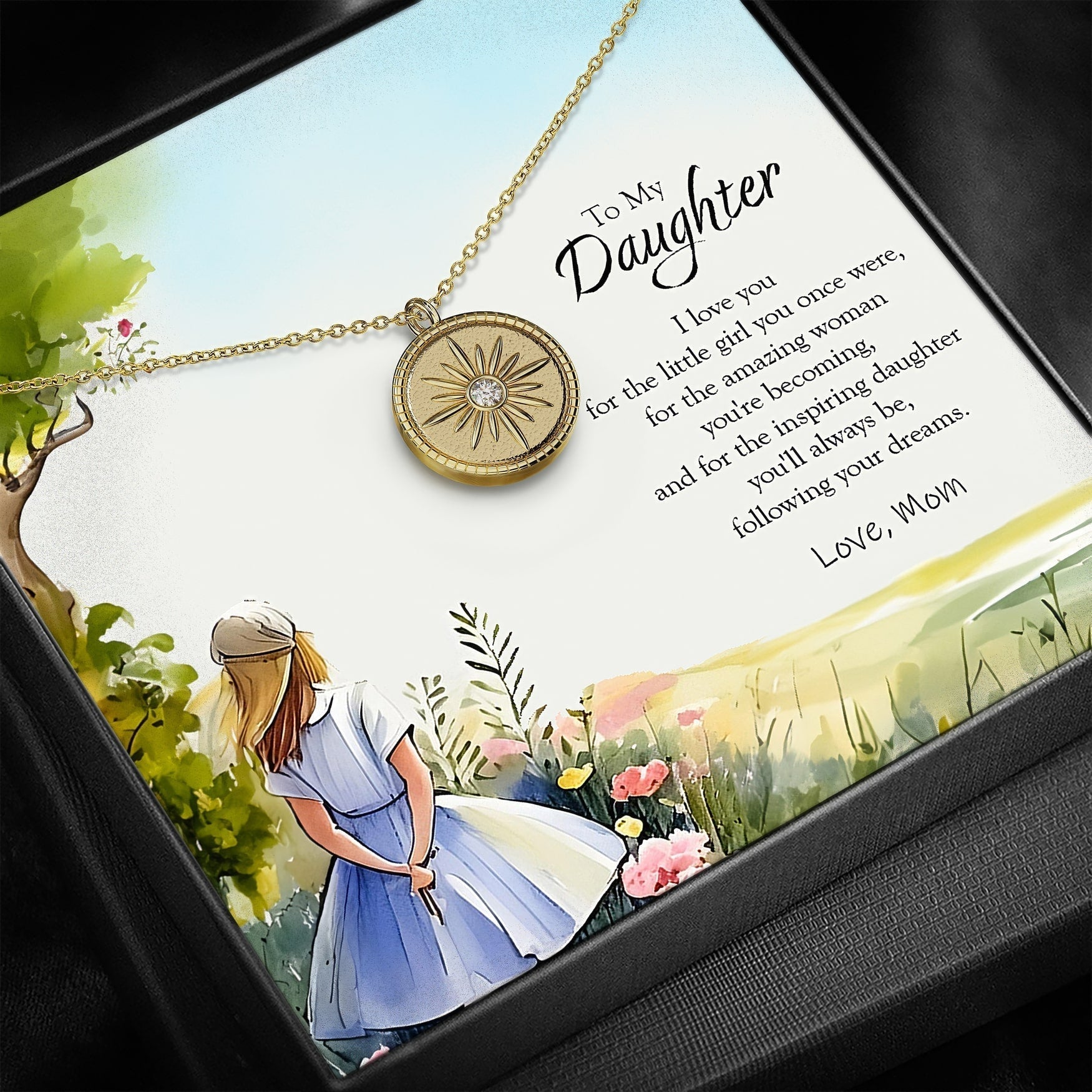 To my Daughter Guiding Star Pendant