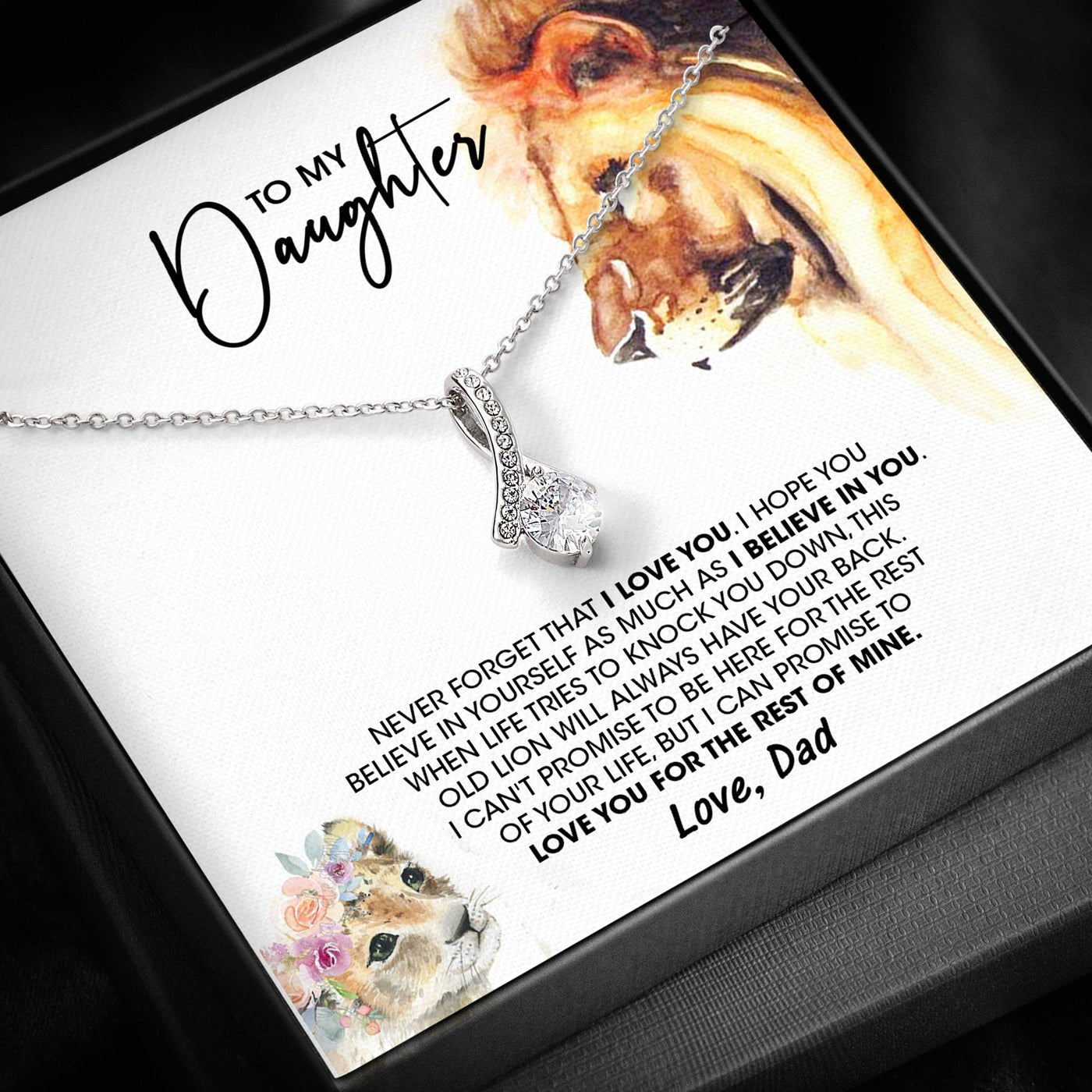 To My Daughter From Dad Pendant Necklace