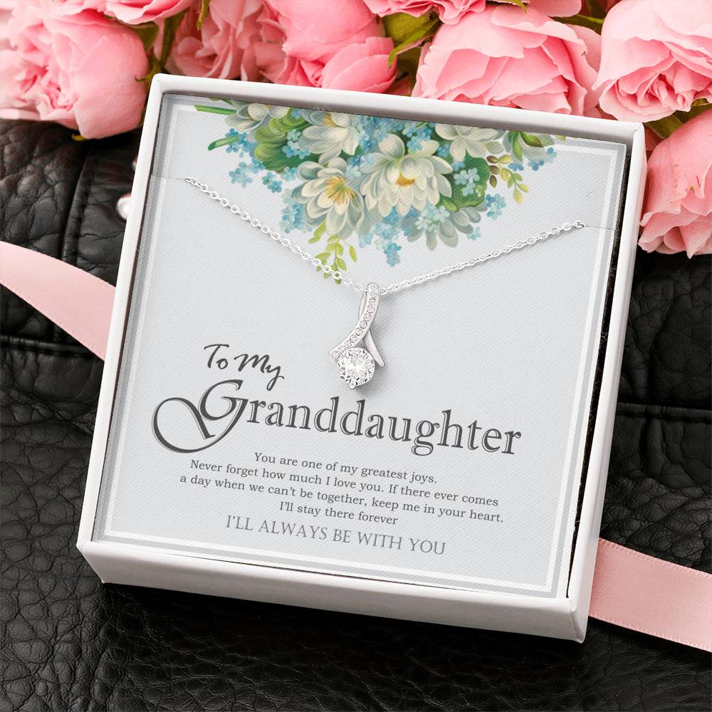 To My Granddaughter Radiant Heart Necklace