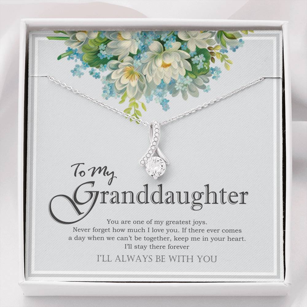 To My Granddaughter Radiant Heart Necklace