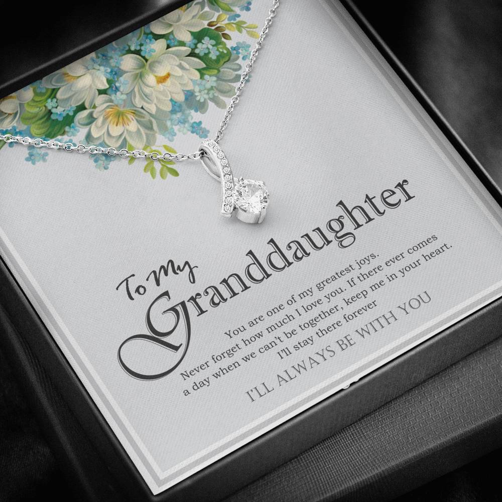 To My Granddaughter Radiant Heart Necklace
