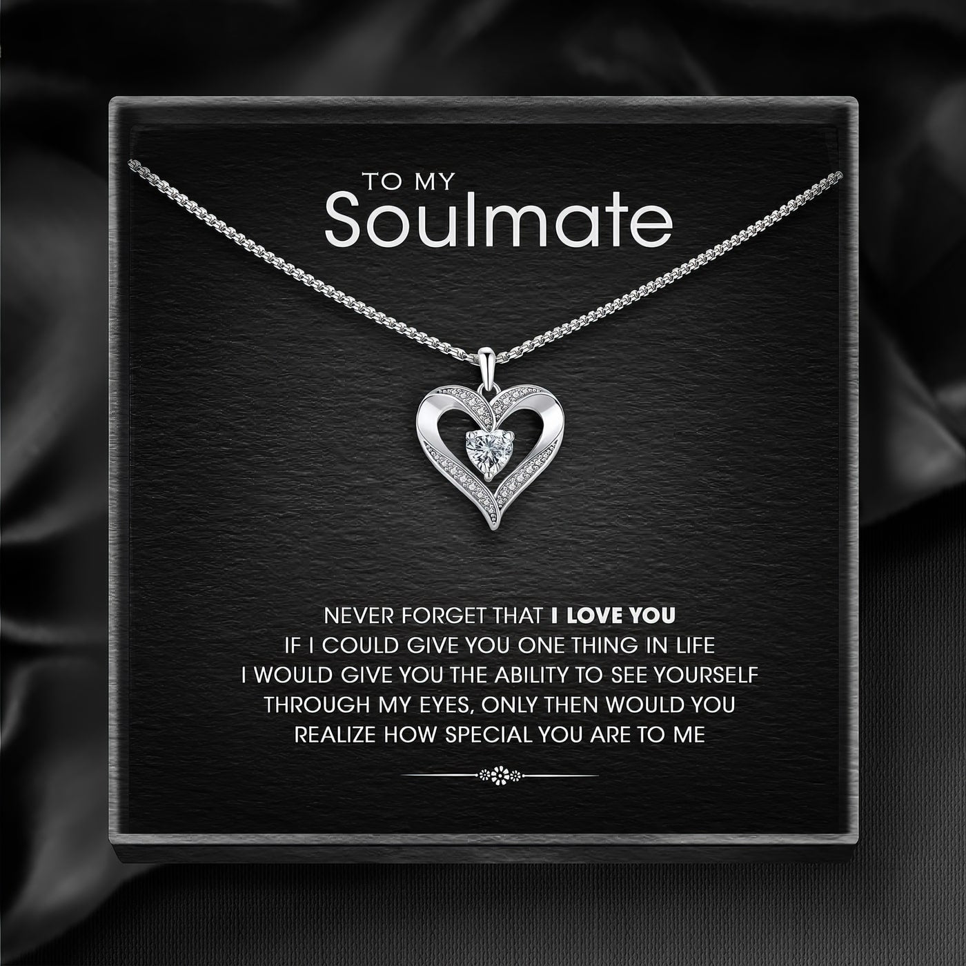 To My Soulmate Heart Necklace