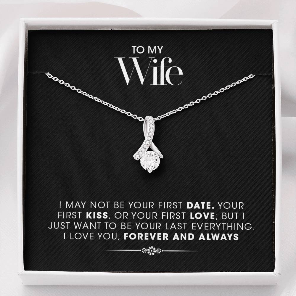 To My Wife White Gold Necklace
