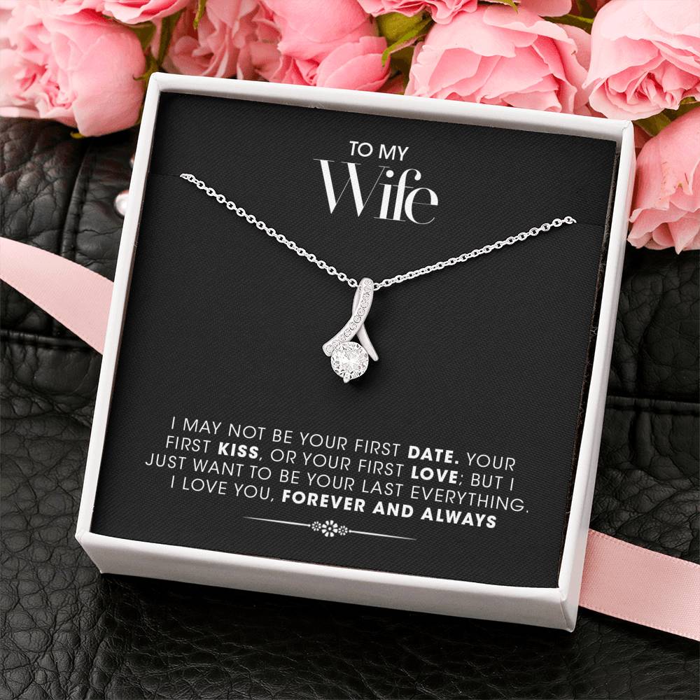 To My Wife White Gold Necklace