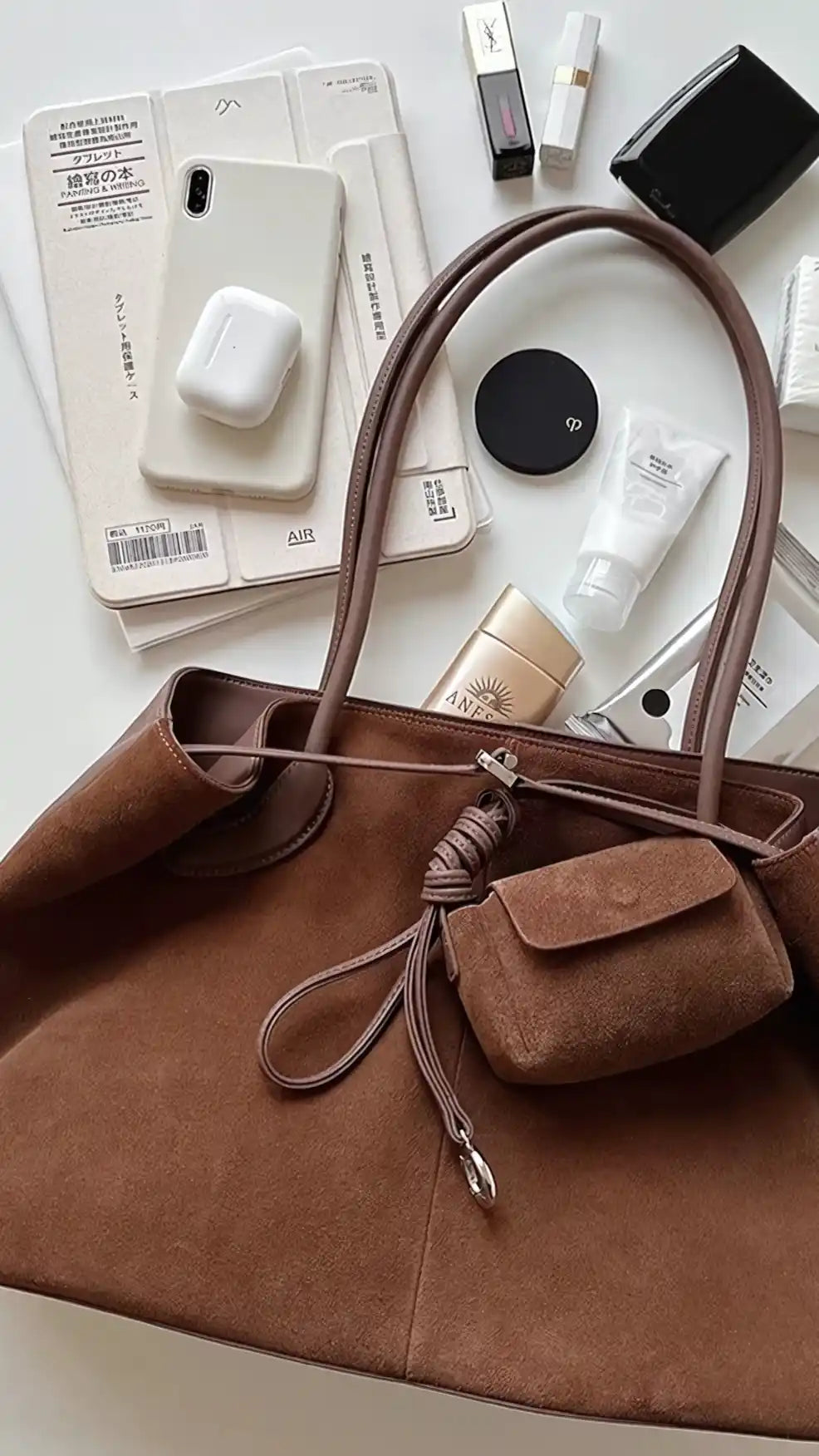 Elegant Suede Commuter Tote