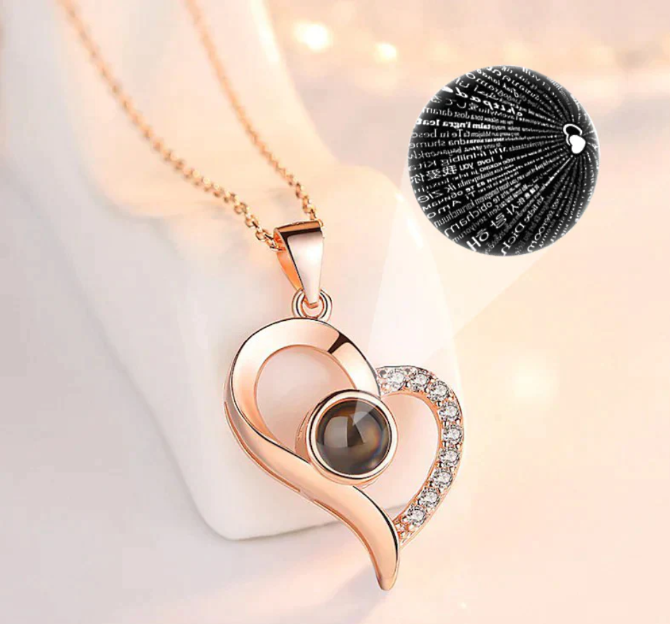 100 Languages I Love You Projection Necklace