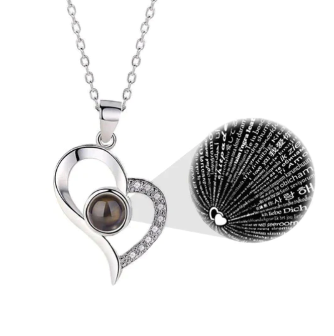 100 Languages I Love You Projection Necklace