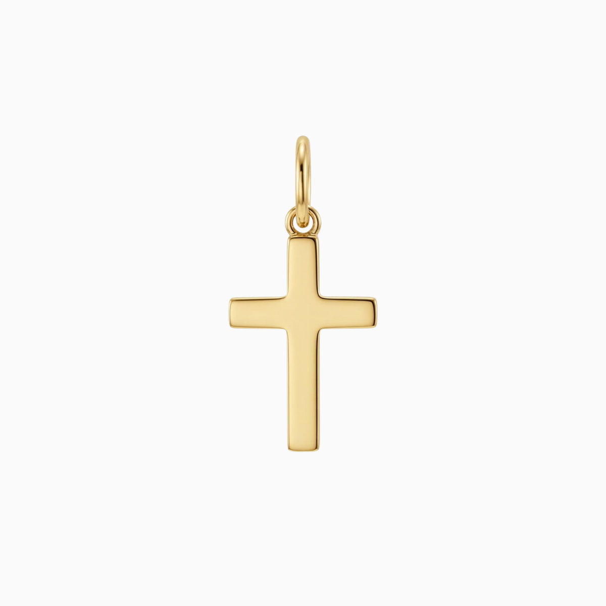 Breloques - Pendentif croix classique dorée