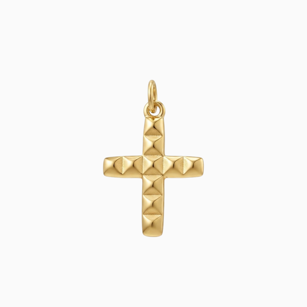 Breloques - Pendentif croix ouvragée dorée