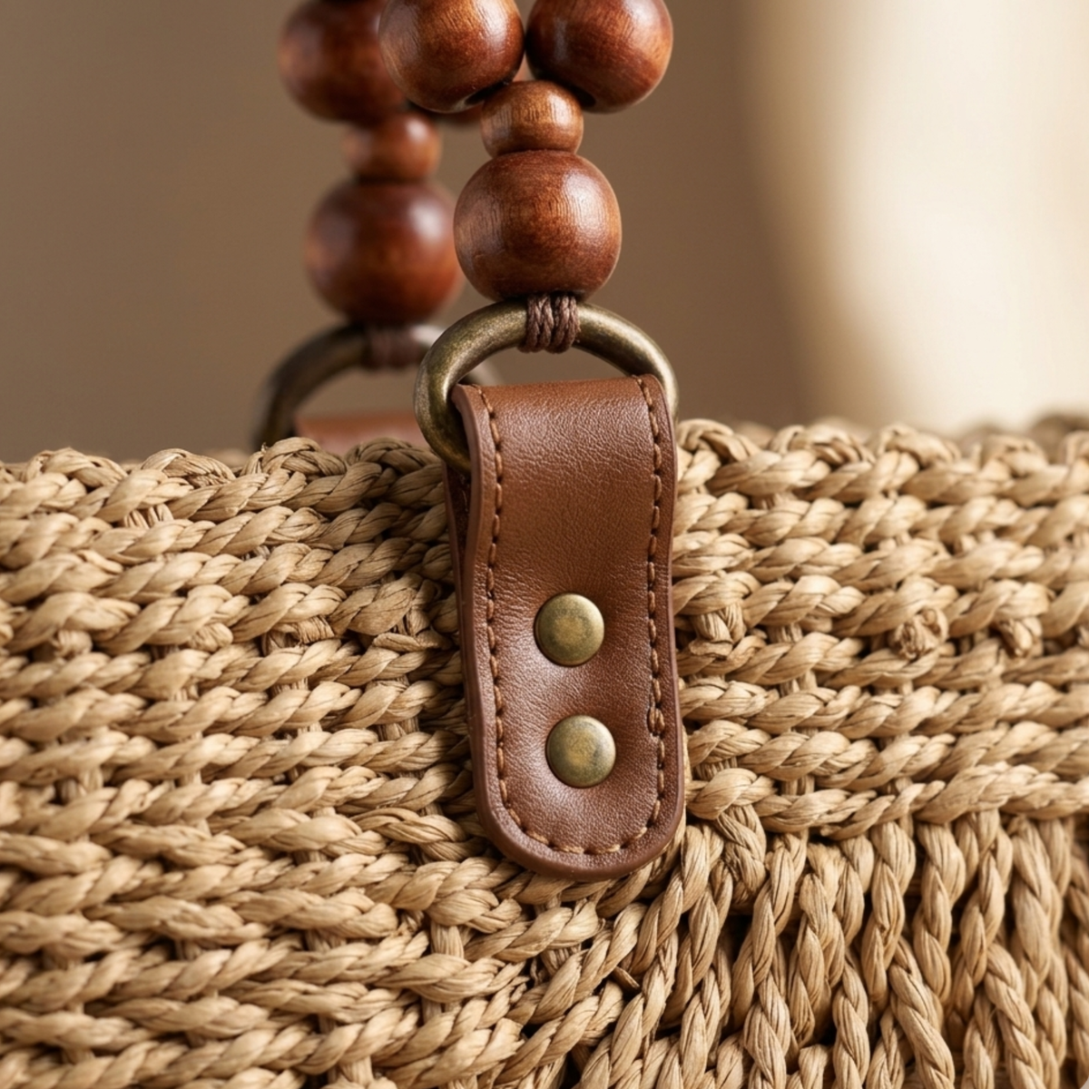 Versatile Bohemian Straw Woven Handbag - Sustainable Bag