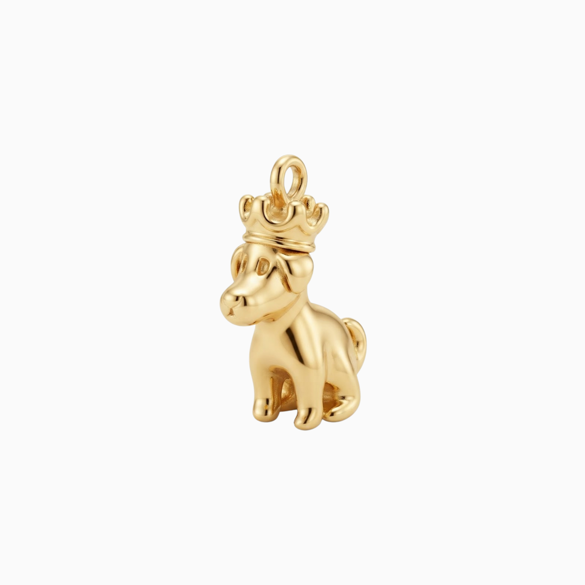 Breloques - Pendentif chien royal doré