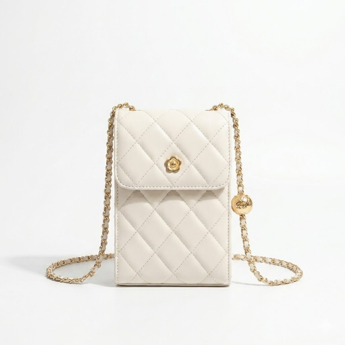Celesthée Genuine Leather Chain Mini Crossbody Phone Bag
