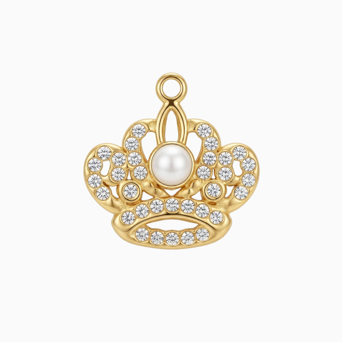 Breloques - Pendentif couronne royale doré