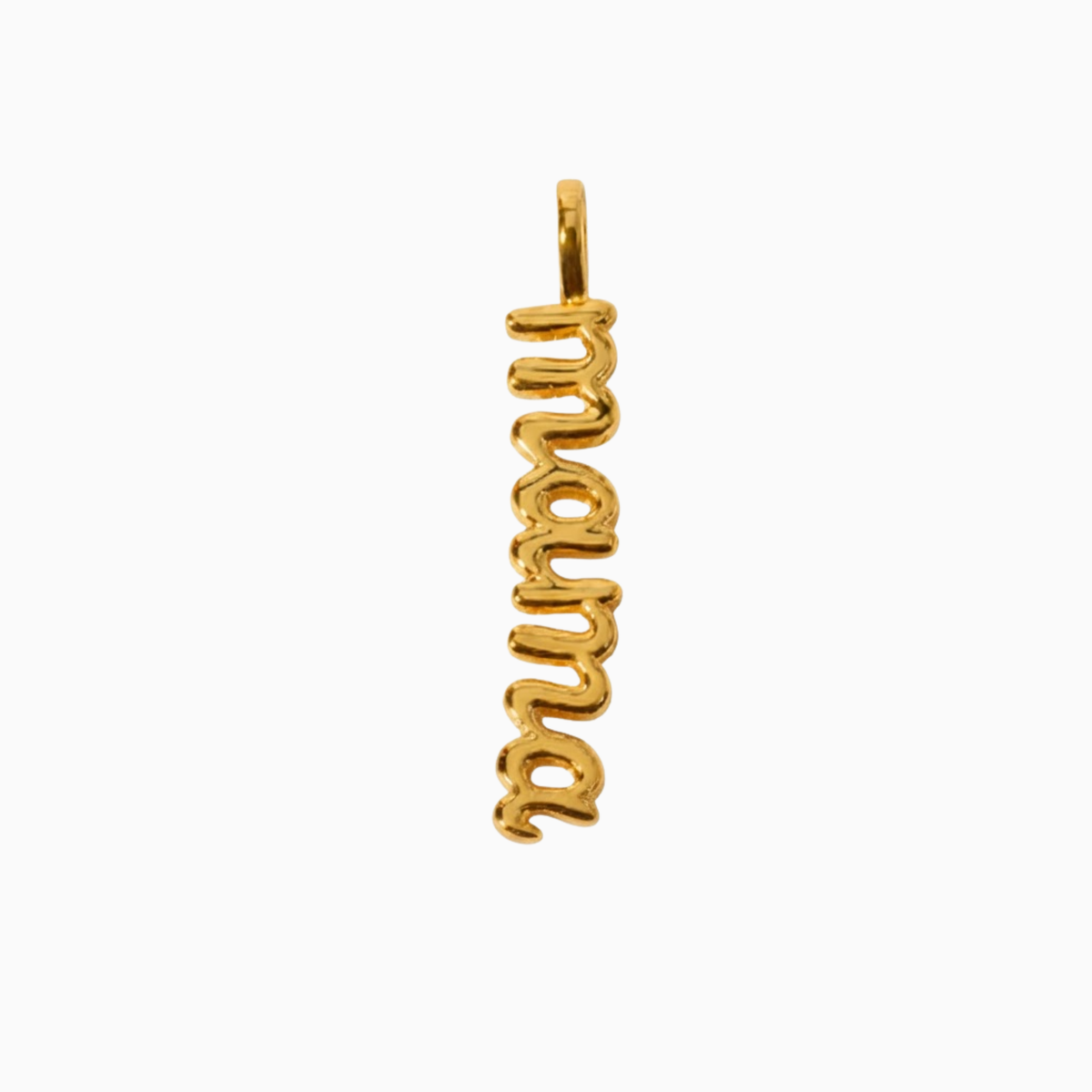 Breloques - Pendentif lettre « Mama » doré