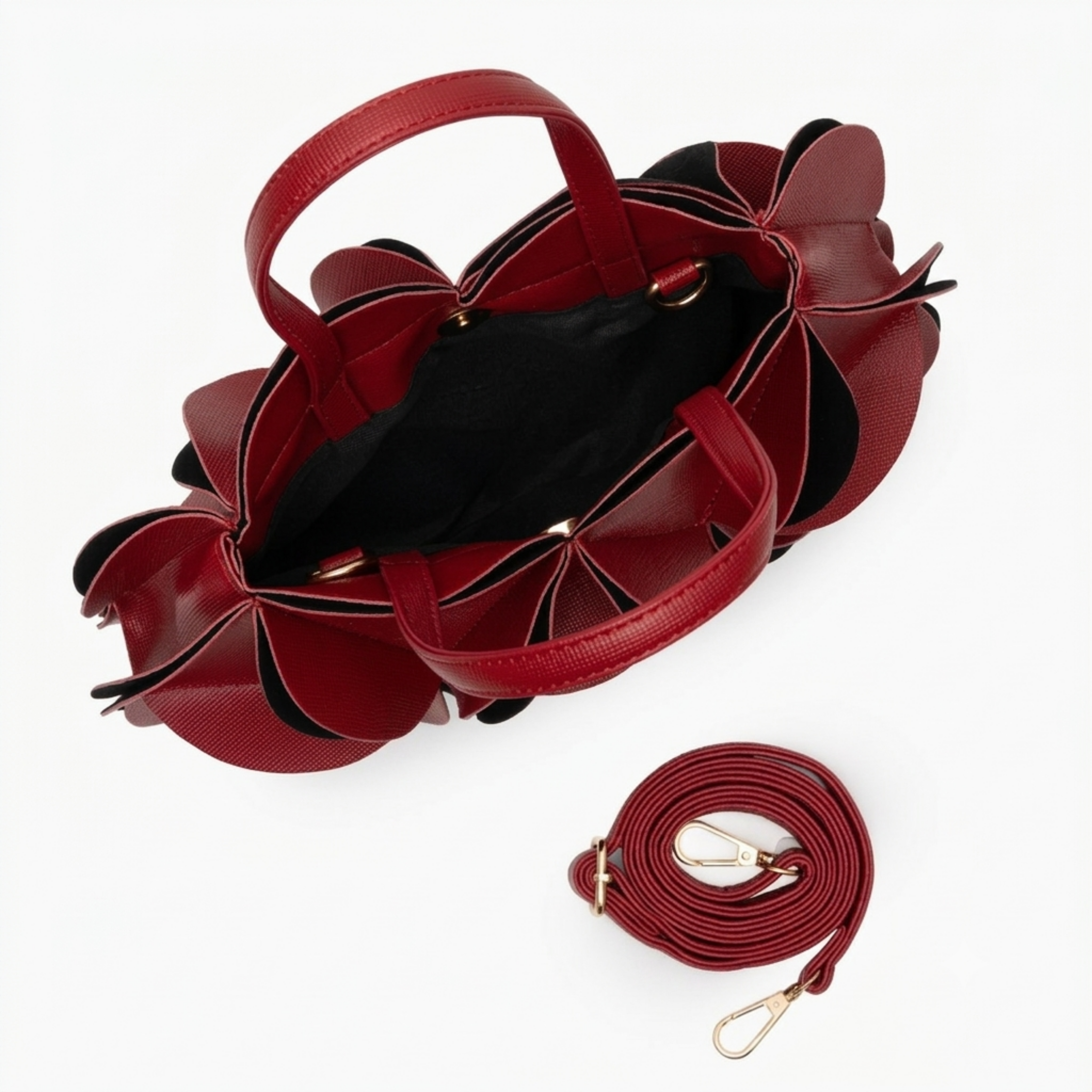 Rosethorne Genuine Leather Flower Handbag