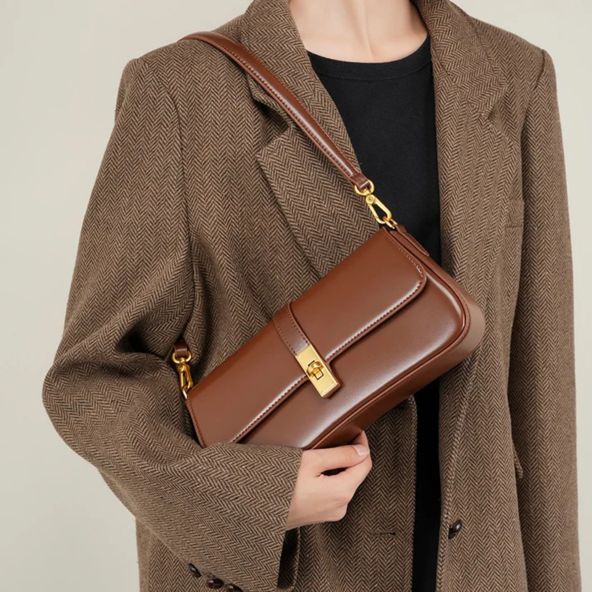 Kaelune Genuine Leather Vintage Crossbody Shoulder Bag