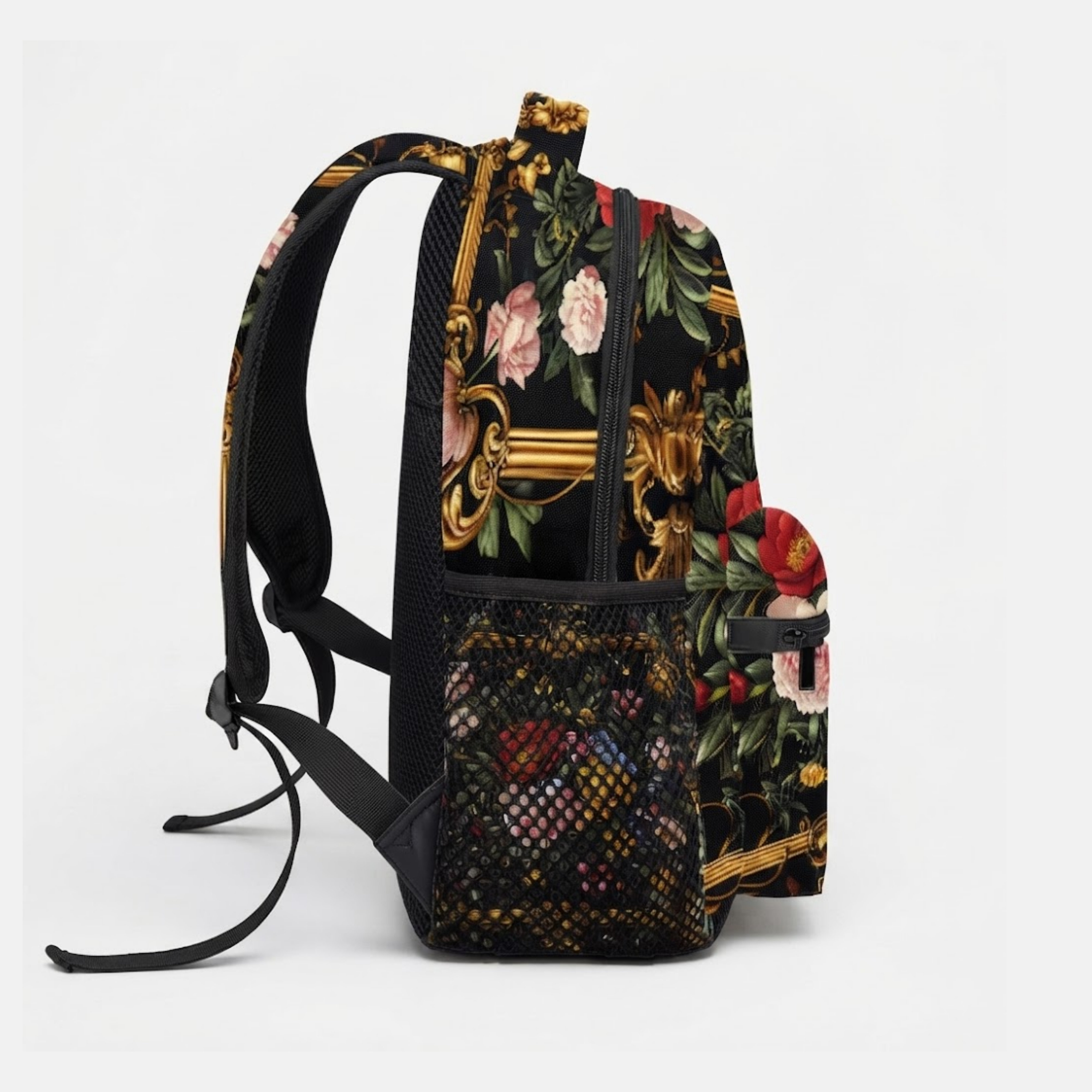 Roselle Elegant Floral Backpack