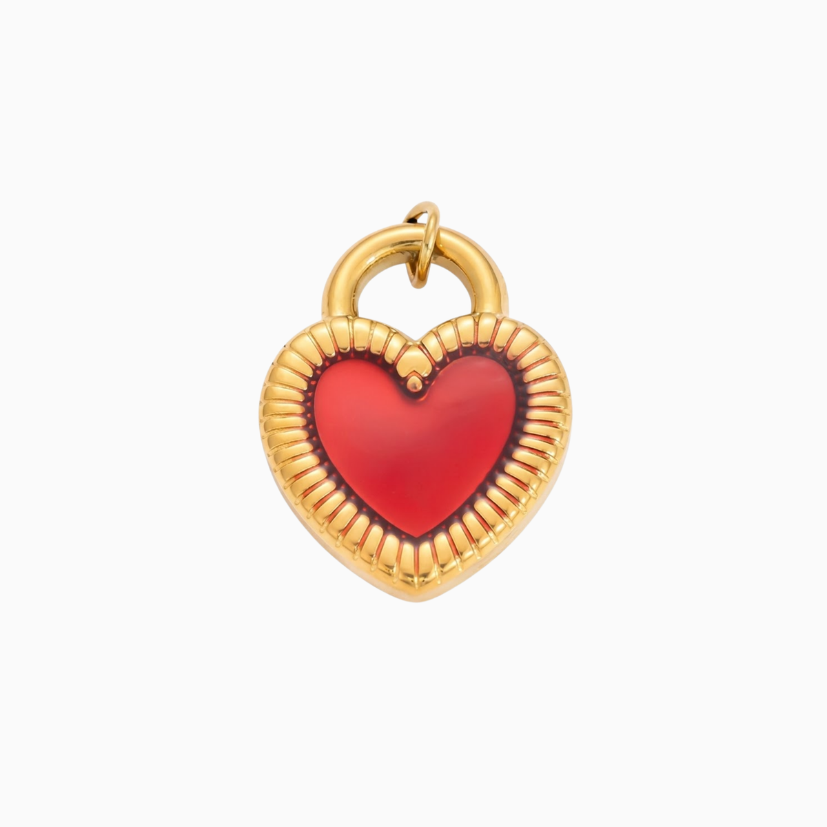 Charms - Heart Lock Pendant