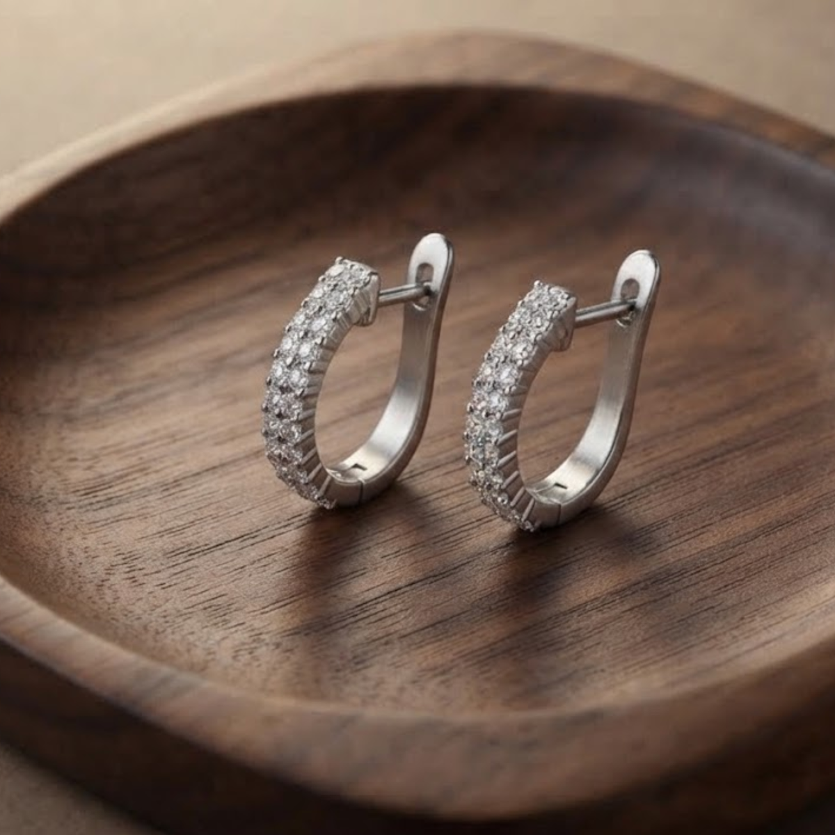 Orecchini a cerchio Evera in moissanite