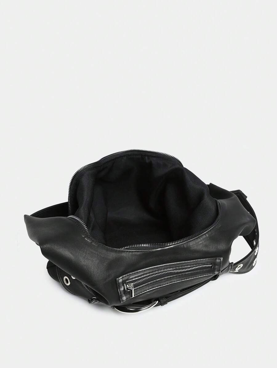 Sac hobo vieilli à boucle Rebel Luxe