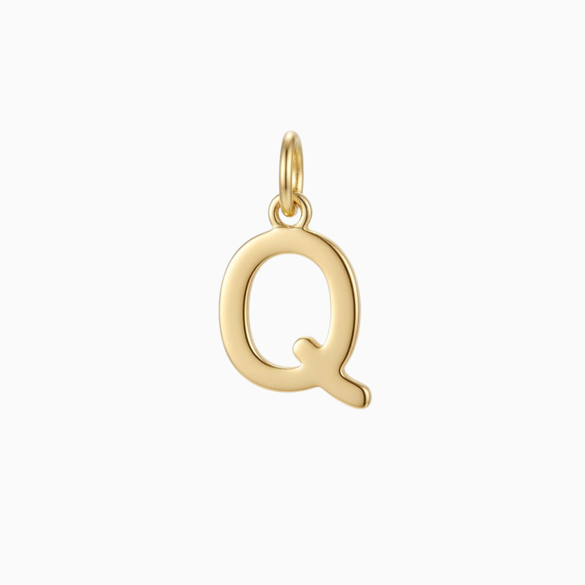Charms - Gold Initial Q Pendant