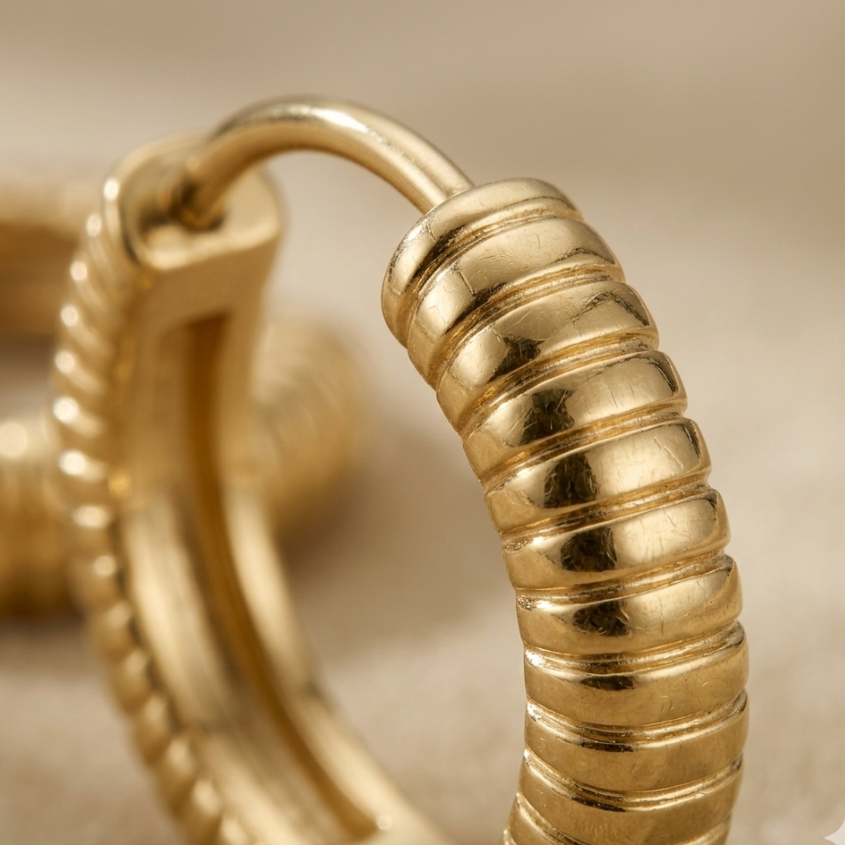 Jovelle Classic Textured Hoops