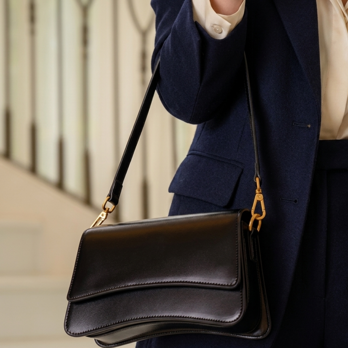 Borsa a spalla Kaie in vera pelle