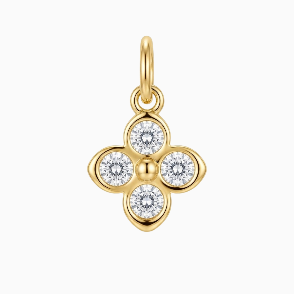 Charms - Gem Petal Flower Pendant