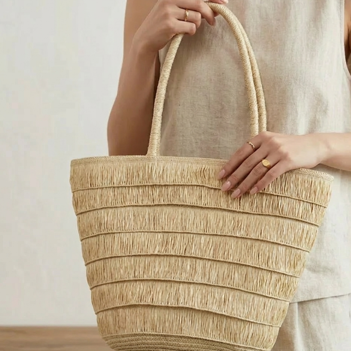 Borsa a tracolla estiva intrecciata estetica – Borsa sostenibile