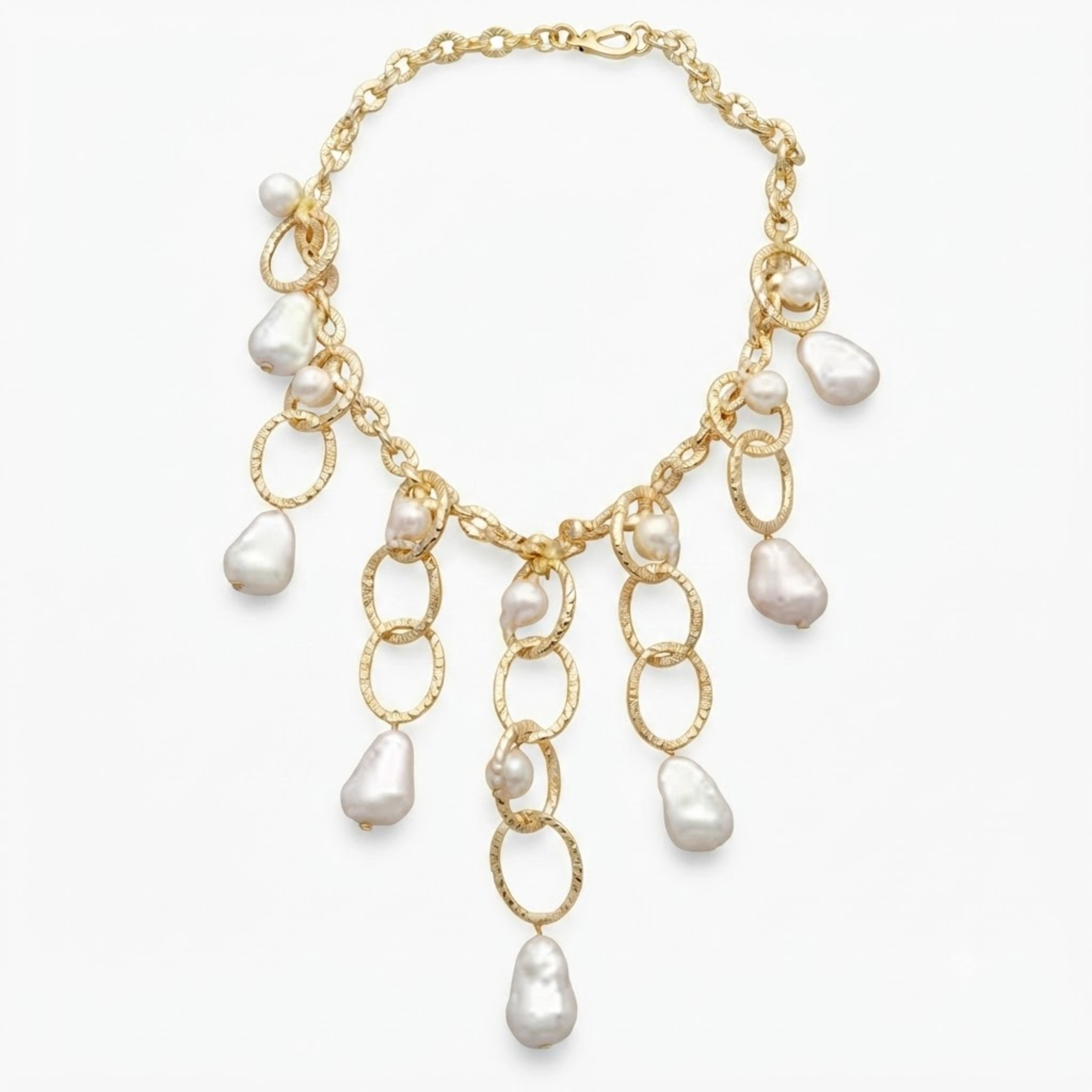 Selene Baroque Pearl Chain Necklace