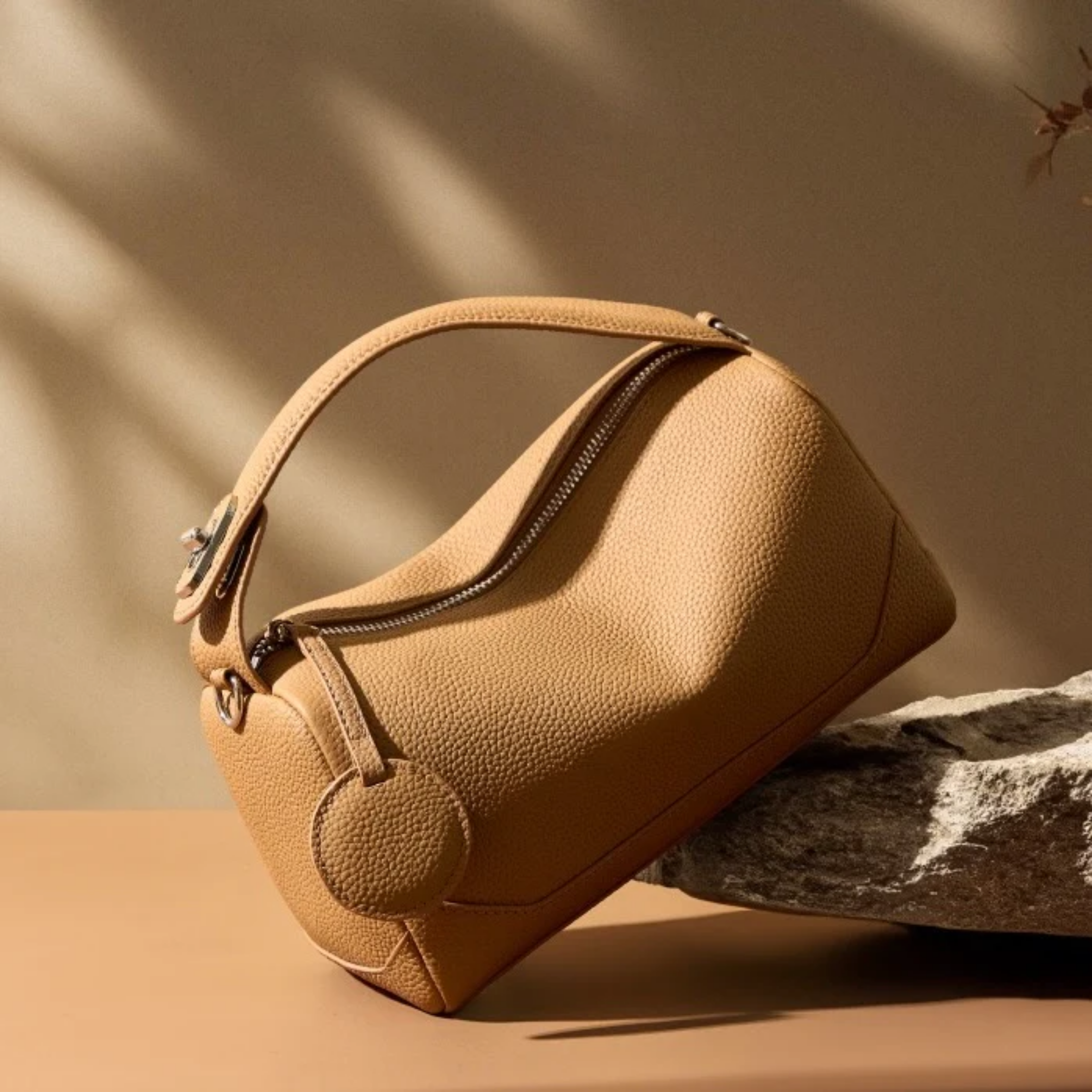 Euphéra Genuine Leather Boston Bag