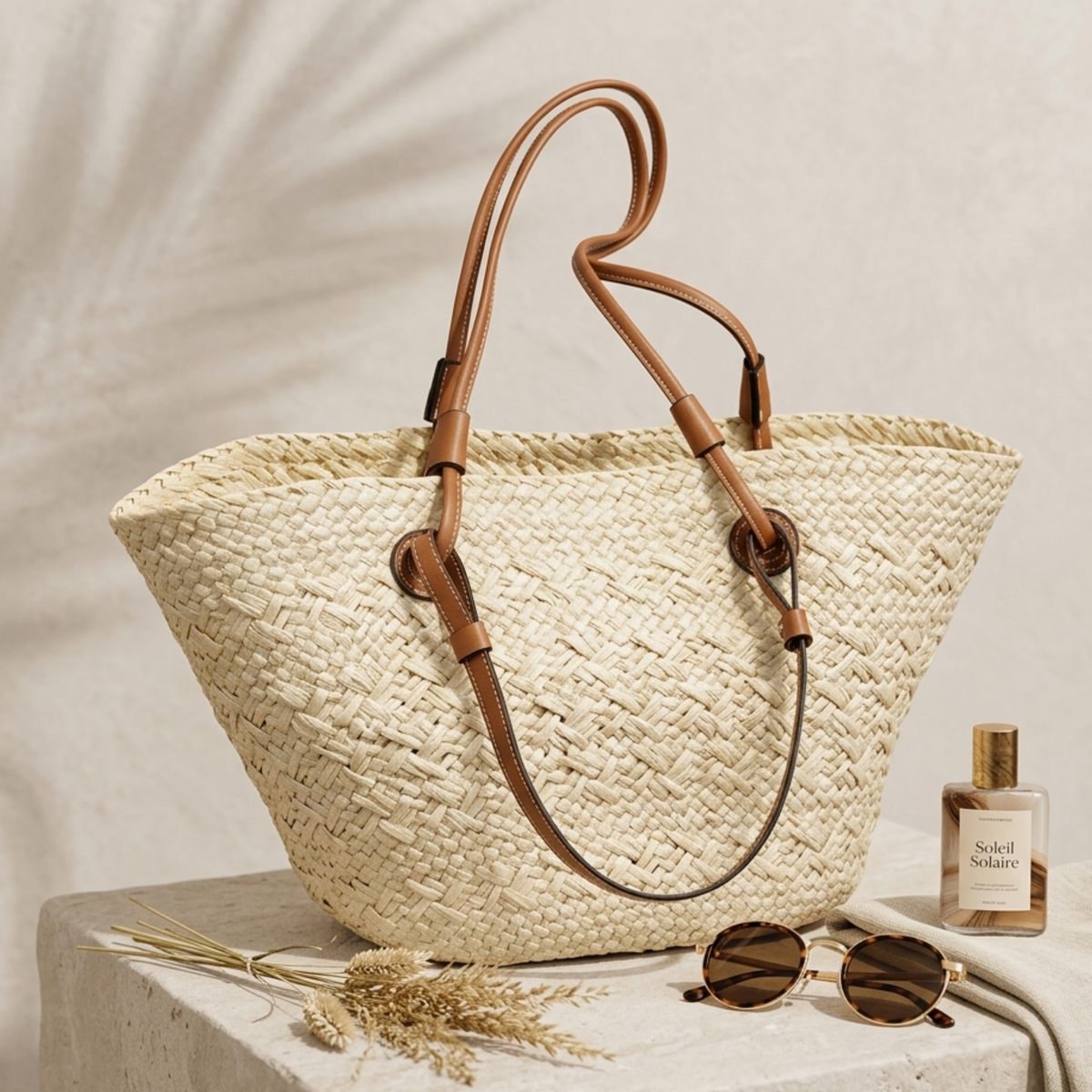Borsa estiva in vimini di rattan intrecciata a mano – Borse sostenibili