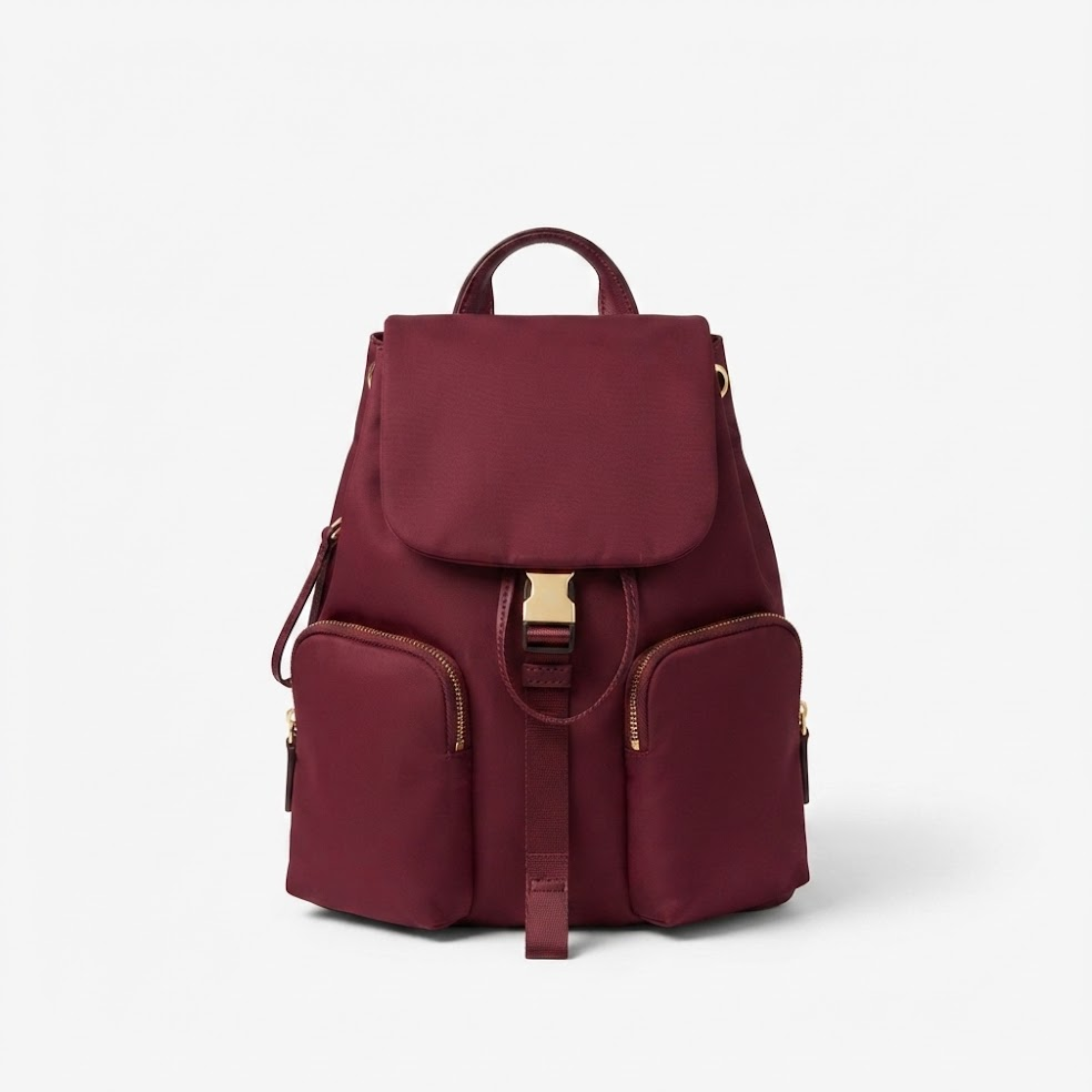 Carmine Nylon Drawstring Backpack