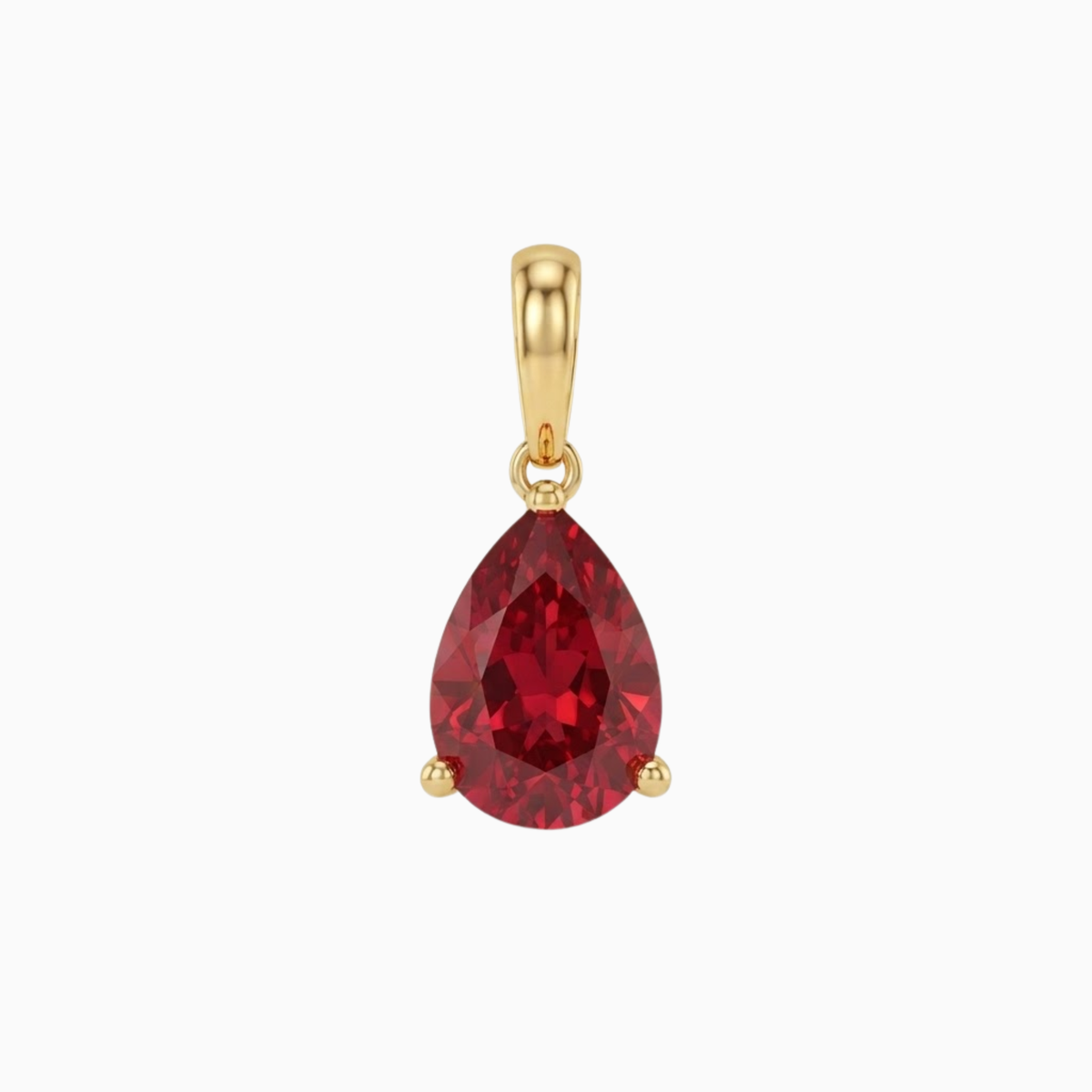 Charms - January Teardrop Birthstone Pendant