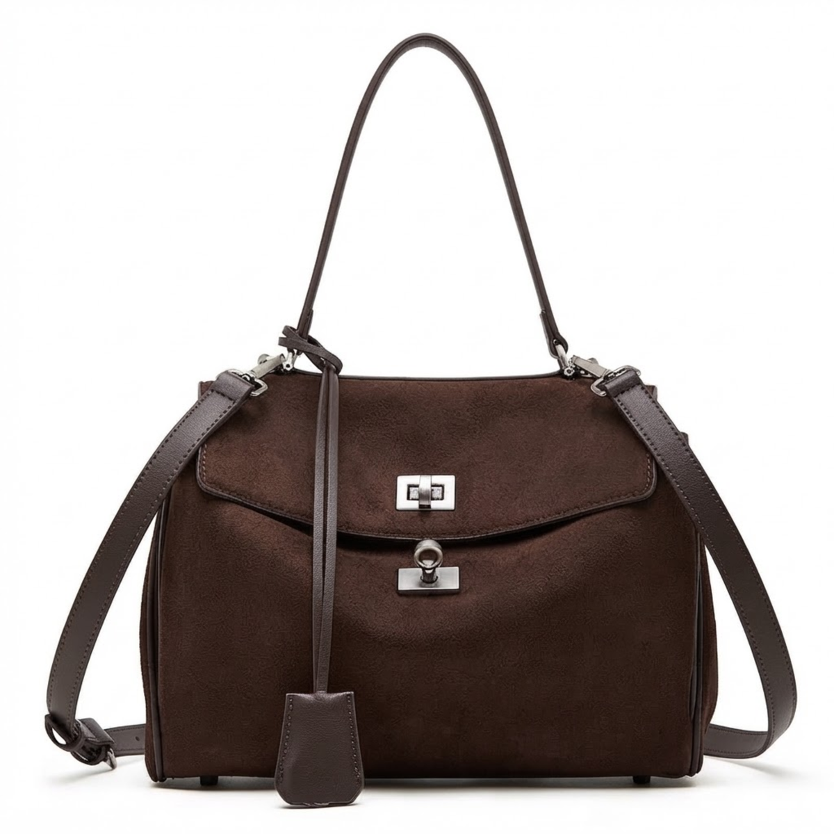  Elarna Vegan Suede Chic Handbag