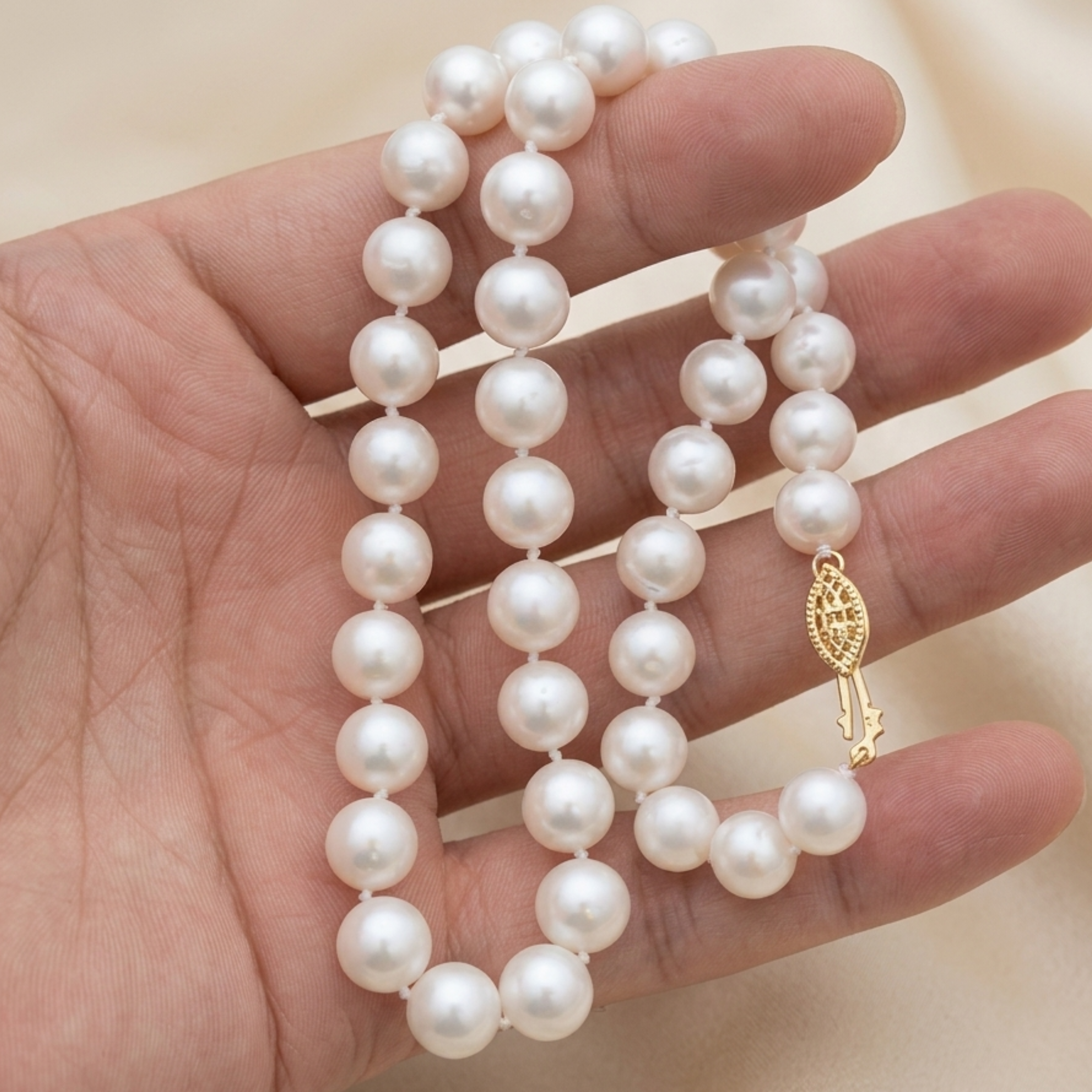 Collana Aurevia con Perle Naturali Akoya